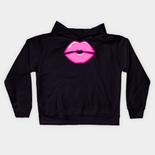 Full lips girlie lips kissing mouth red mouth lip Kids Hoodie